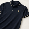 Ravicos Premium White Polo T-Shirt with Black Contrast Collar | Men's Cotton Regular Fit Half Sleeve Polo